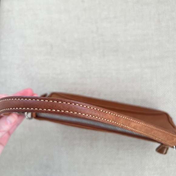 Vintage Y2K Coach Soft Brown Leather Demi Hampton Pochette Purse 7785 - Picture 12 of 12